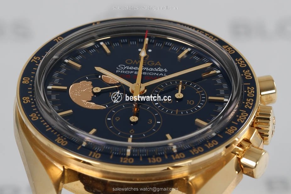 IMG_9085 Omega Speedmaster Professional Moonwatch Mens watch Unisex Manual winding Yellow gold 311.63.42.30.03.001 Replica 2