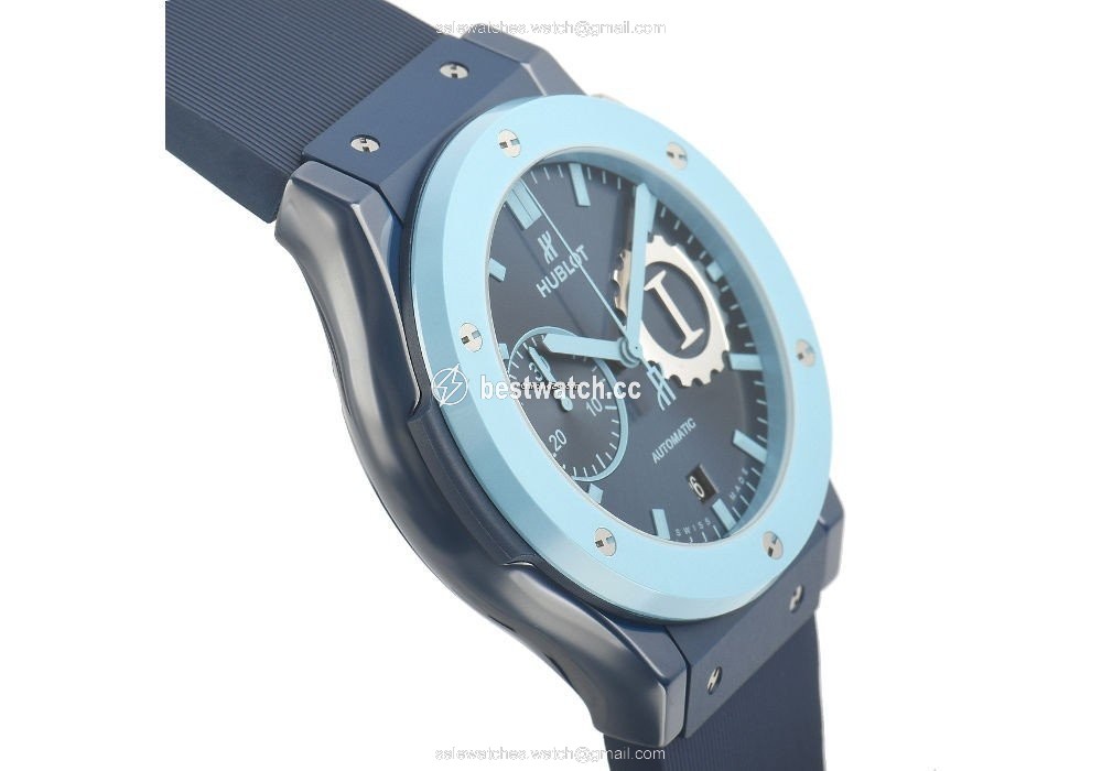 IMG_9085 Hublot Classic Fusion Blue Mens watch Unisex Automatic Ceramic 521.EX.7170.RX.GIT19 Replica 2