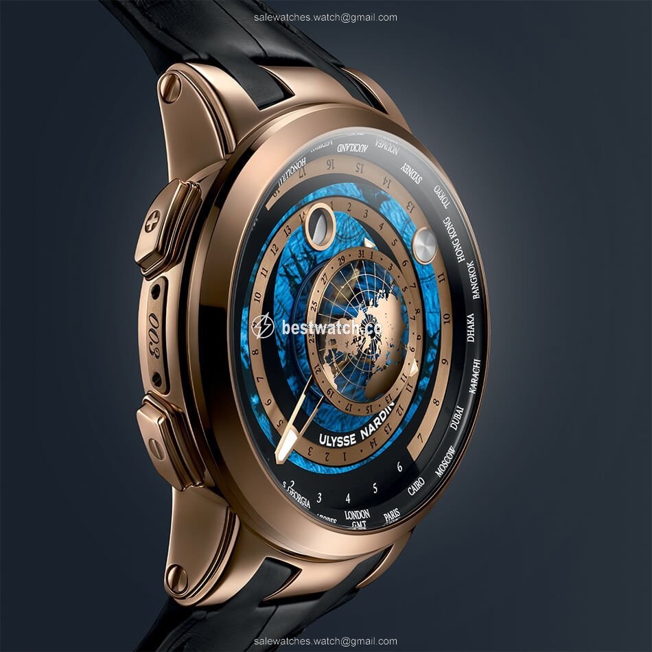 IMG_9085 Ulysse Nardin Moonstruck Mens watch Unisex Automatic Rose gold 1062-113 01 Replica 2