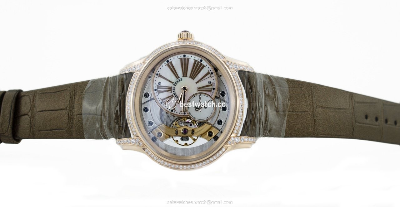 IMG_9085 Audemars Piguet Millenary Womens watch Manual winding Rose gold 77247OR.ZZ.A812CR.01 Replica 2