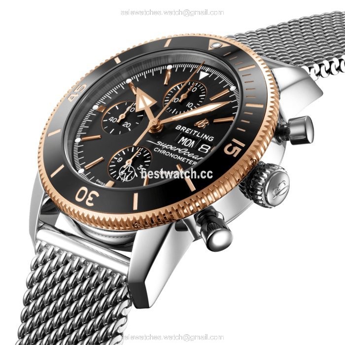IMG_9085 Breitling Superocean Heritage Mens watch Unisex Automatic Gold Steel U13313121B1A1 Replica 2