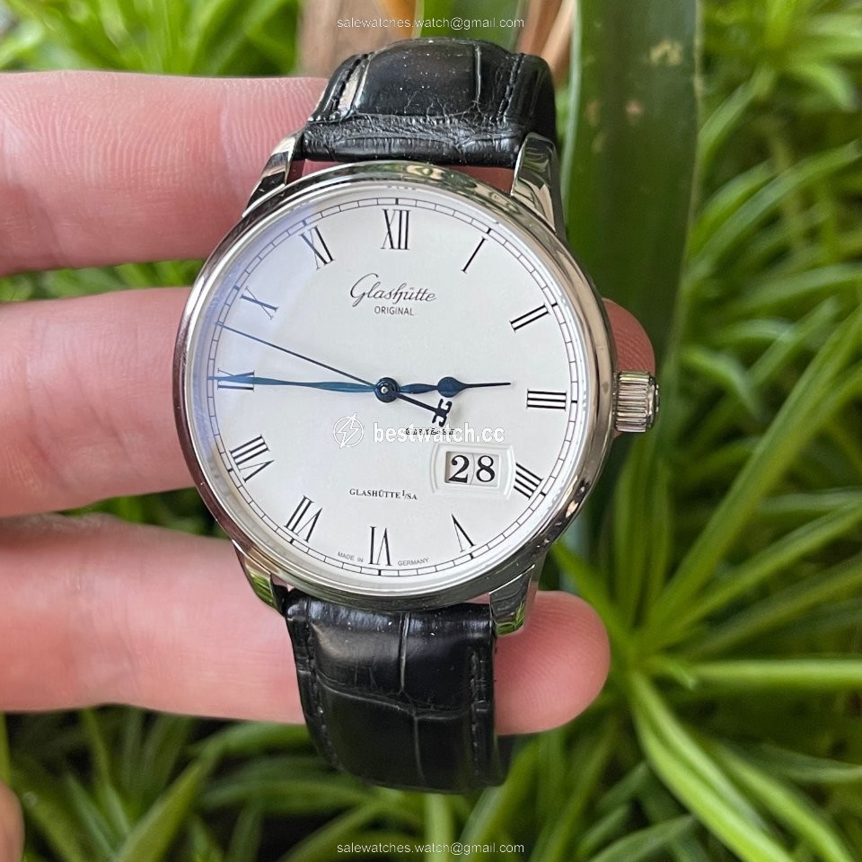 IMG_9085 Glashutte Original Senator Panorama Date Mens watch Unisex Automatic Steel 100-03-32-42-04 Replica 2