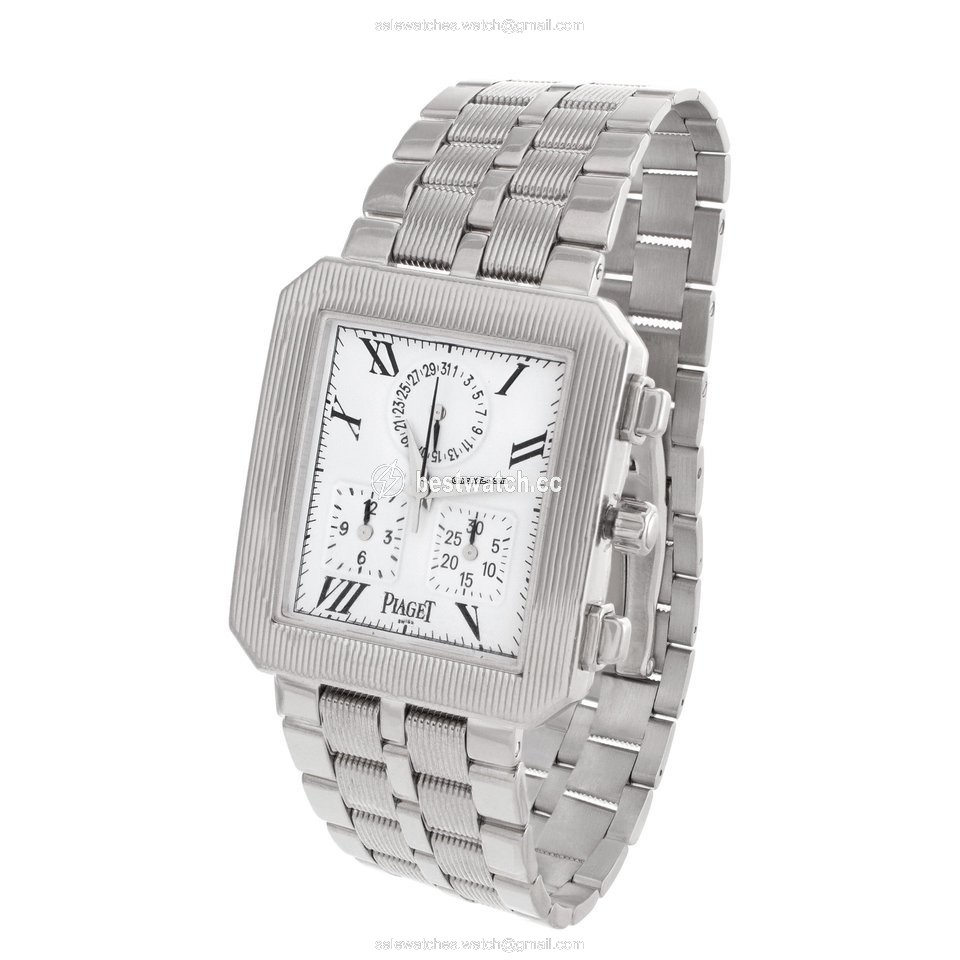 IMG_9085 Piaget Mens watch Unisex Quartz White gold 14254 M601D Replica 2