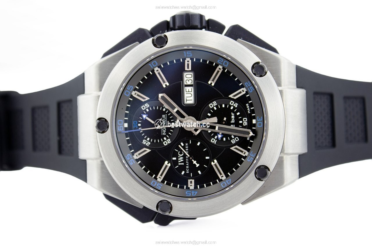 IMG_9085 IWC Ingenieur Double Chronograph Titanium Mens watch Unisex Automatic Titanium IW376501 Replica 2
