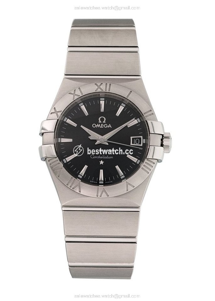 IMG_9085 Omega Constellation Quartz Mens watch Unisex Quartz Steel 123.10.35.60.01.001 Replica 2