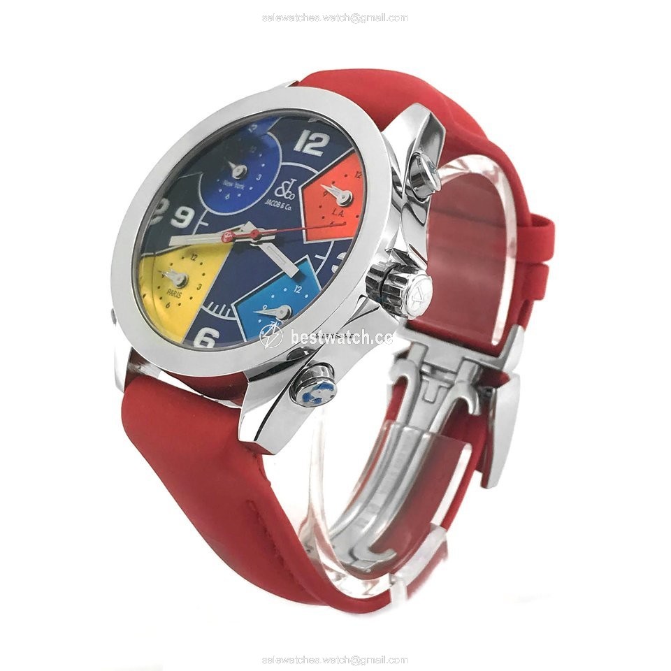 Jacob & Co. Five Time Zone Mens watch Unisex Quartz Steel JCM-55 Replica 2