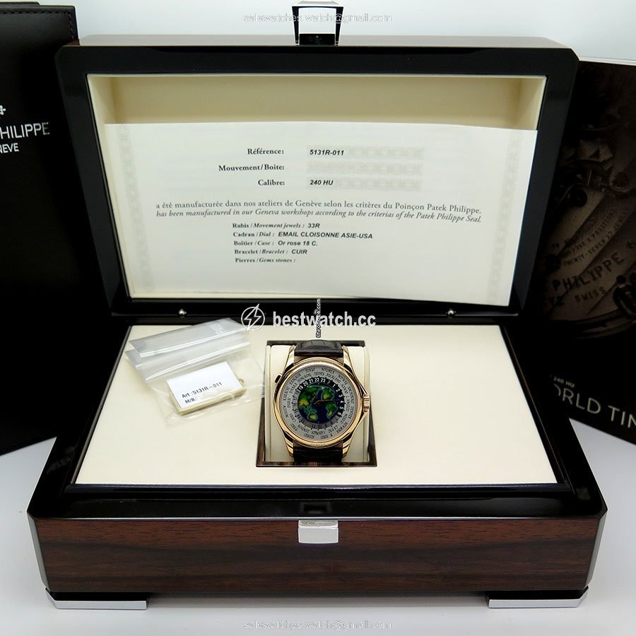 IMG_9085 Patek Philippe World Time Mens watch Unisex Automatic Rose gold 5131R-001 Replica 2