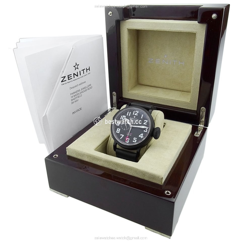 IMG_9085 Zenith Pilot Type 20 GMT Mens watch Unisex Automatic Titanium 96.2430.693 Replica 2