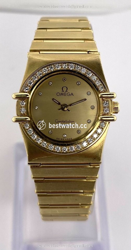 Omega Constellation Ladies Womens watch Quartz Yellow gold 895.1076 Replica 2