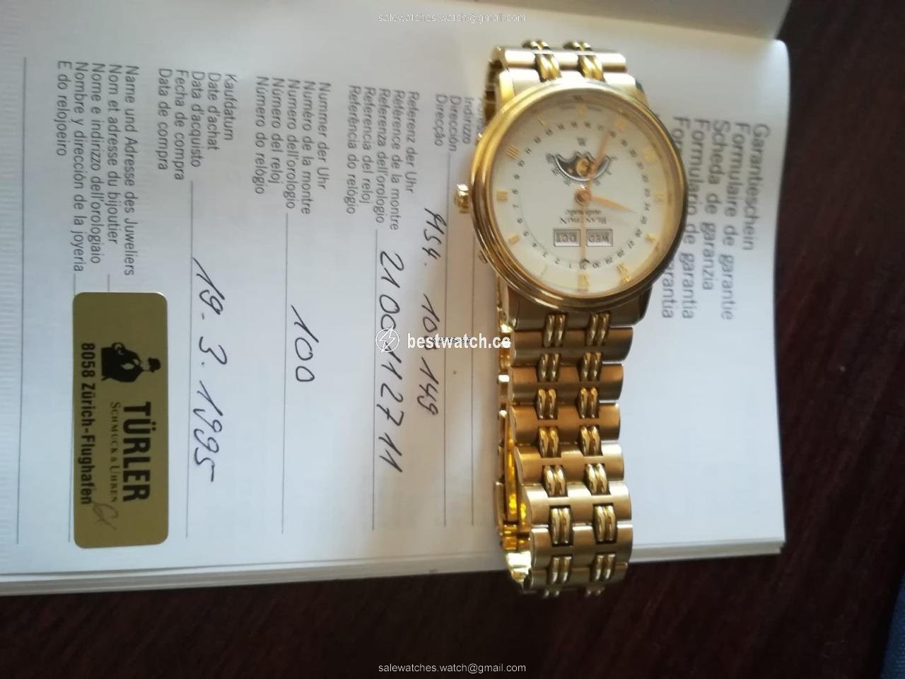 IMG_9085 Blancpain Leman Ultra Slim Mens watch Unisex Automatic Yellow gold 2100112711 Replica 2