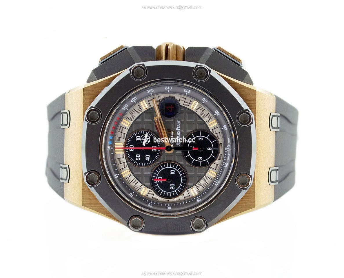IMG_9085 Audemars Piguet Royal Oak Offshore Chronograph Mens watch Unisex Automatic Rose gold 26568OM.OO.A004CA.01 Replica 2