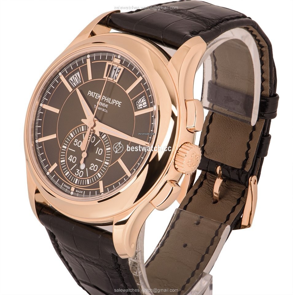 Patek Philippe Annual Calendar Chronograph Mens watch Unisex Automatic Rose gold 5905R-001 Replica 2