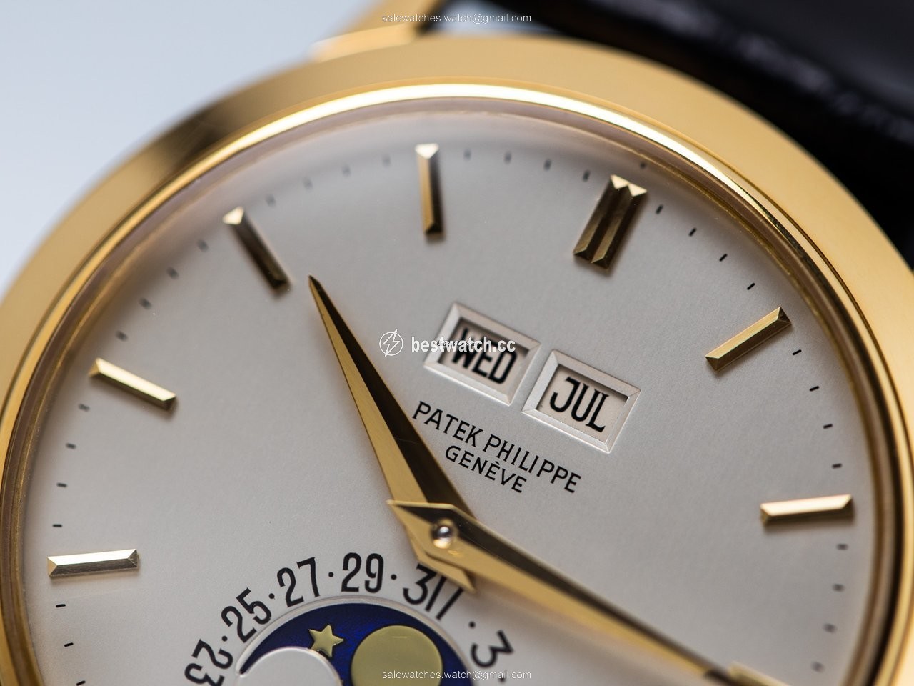 IMG_9085 Patek Philippe Perpetual Calendar Mens watch Unisex Automatic Yellow gold 3450 Replica 2
