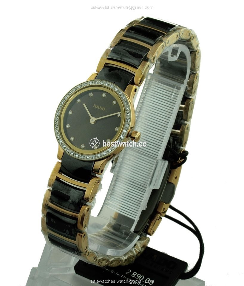 IMG_9085 Rado Centrix Womens watch Quartz Gold Steel R30218702 Replica 2