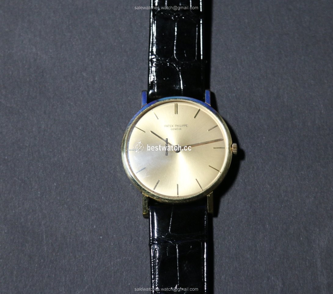 IMG_9085 Patek Philippe Calatrava Mens watch Unisex Manual winding Yellow gold 3512 Replica 2