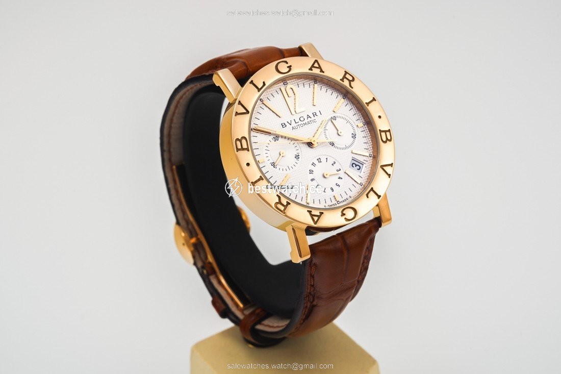 Bulgari Bulgari Mens watch Unisex Automatic Yellow gold BB 38 GL CH Replica 2