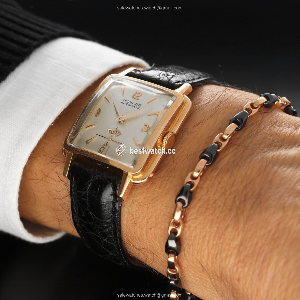 Movado Mens watch Unisex Automatic Rose gold R8477 Replica 2