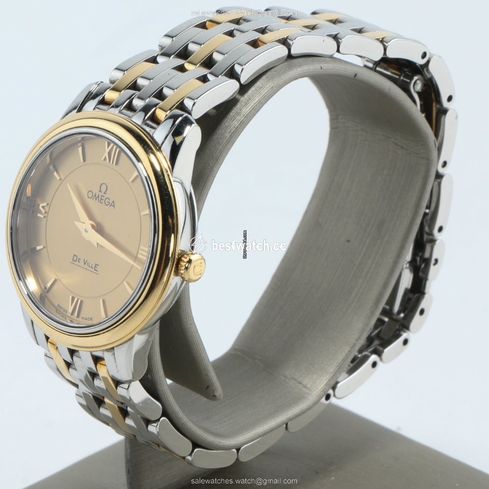Omega De Ville Prestige Womens watch Quartz Gold Steel 424.20.24.60.08.001 Replica 2