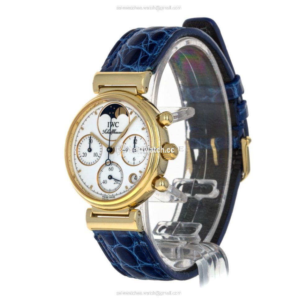 IMG_9085 IWC Da Vinci Chronograph Womens watch Quartz Yellow gold IW3735 Replica 2