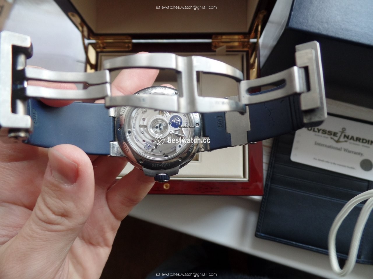 IMG_9085 Ulysse Nardin Marine Chronometer Manufacture Mens watch Unisex Automatic Steel 1183-126-3 43 Replica 2