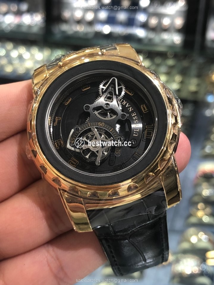 IMG_9085 Ulysse Nardin Freak Mens watch Unisex Manual winding Rose gold 2086-115 Replica 2