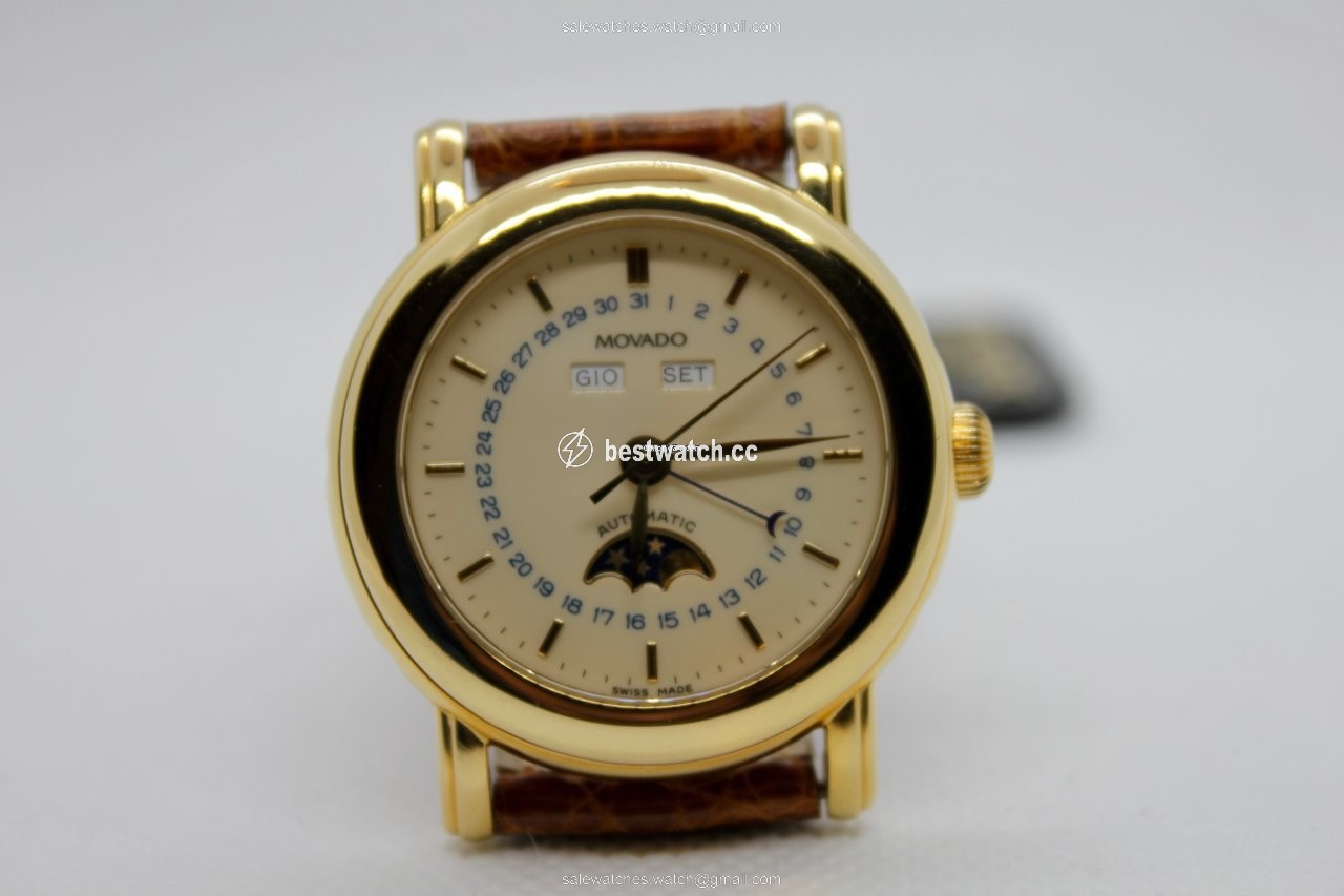 IMG_9085 Movado Mens watch Unisex Automatic Yellow gold 40 B1 870 3 417 JMI Replica 2