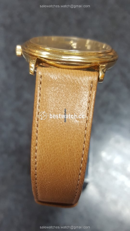 IMG_9085 Omega De Ville Prestige Mens watch Unisex Automatic Yellow gold 4600.31.02 Replica 2