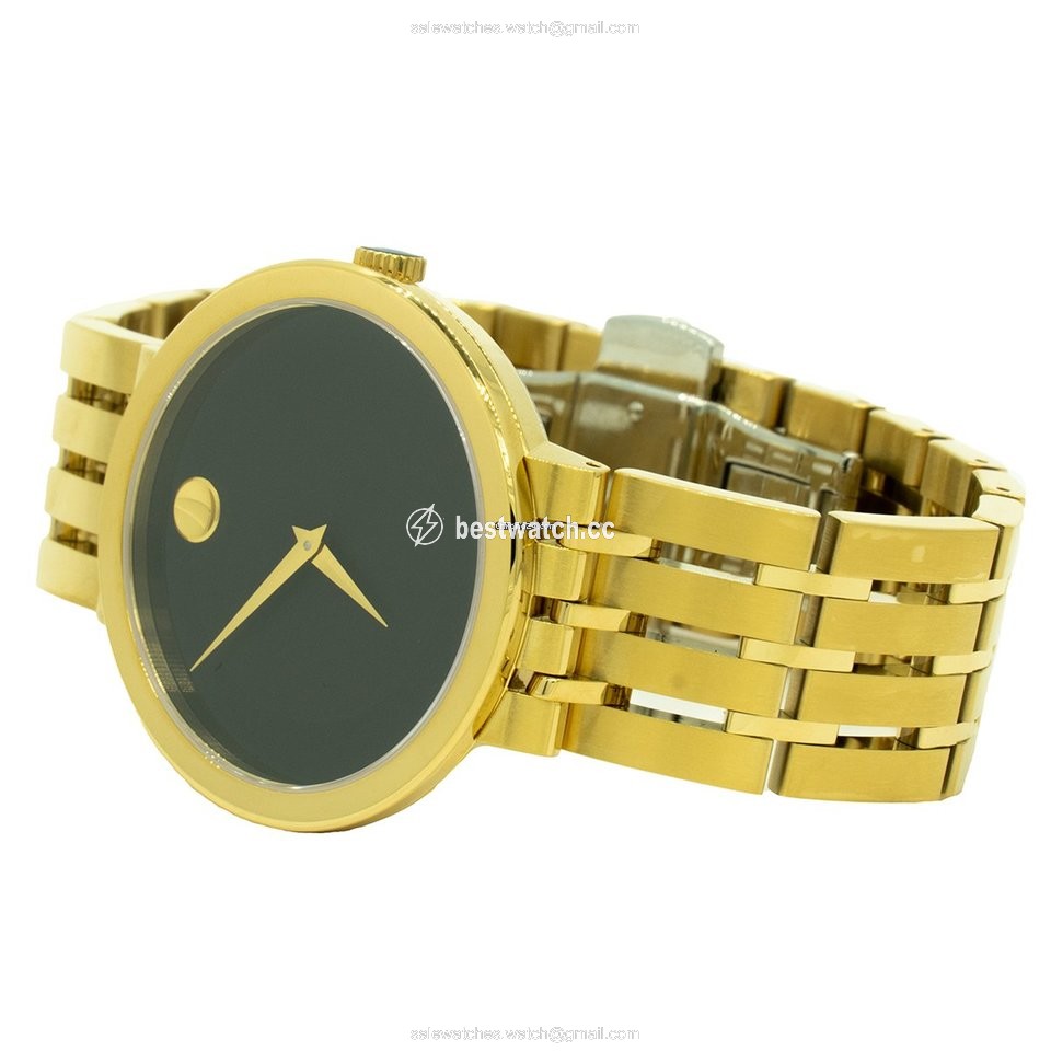 IMG_9085 Movado Esperanza Mens watch Unisex Quartz Gold Steel 0607059 Replica 2