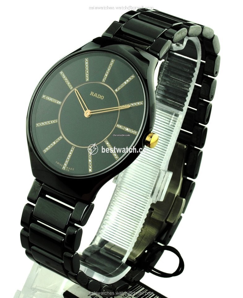IMG_9085 Rado True Thinline Mens watch Unisex Quartz Ceramic R27741702 Replica 2