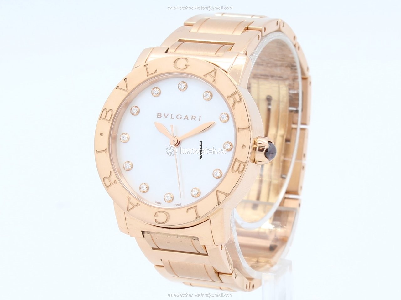 IMG_9085 Bulgari Bulgari Mens watch Unisex Automatic Rose gold BBLP33G Replica 2