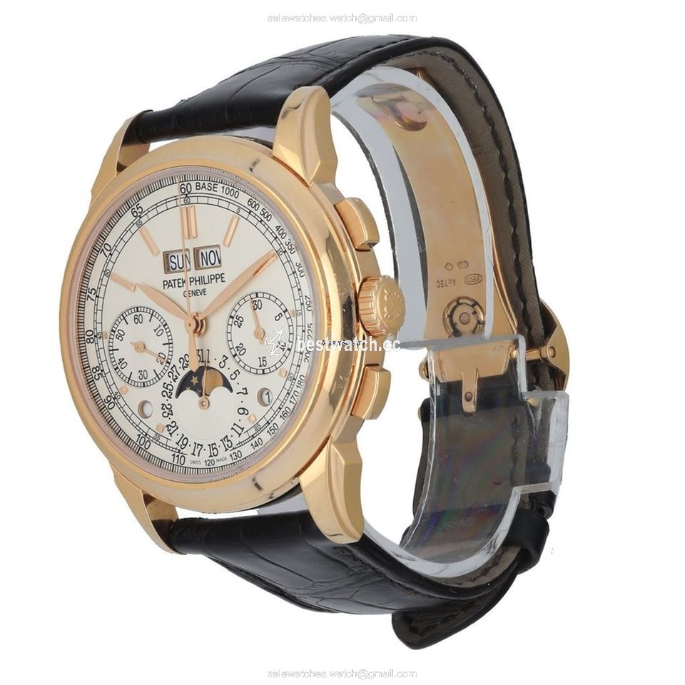 IMG_9085 Patek Philippe Perpetual Calendar Chronograph Mens watch Unisex Manual winding Rose gold 5270R Replica 2
