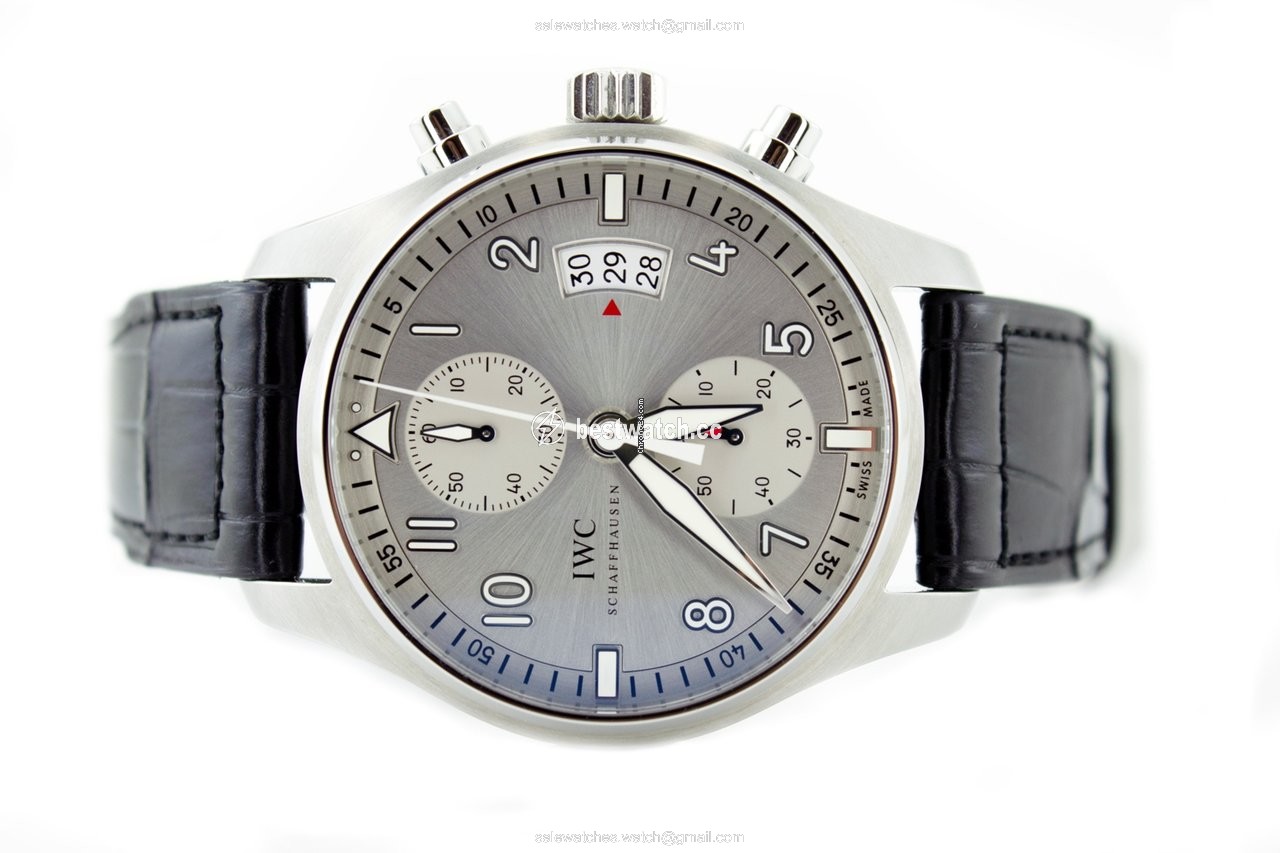 IMG_9085 IWC Pilot Spitfire Chronograph Mens watch Unisex Automatic Steel IW387809 Replica 2