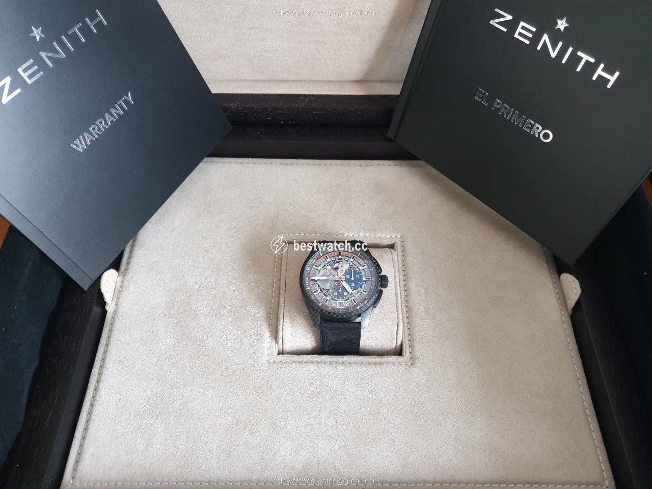 IMG_9085 Zenith El Primero Lightweight Mens watch Unisex Carbon 10.2260.4052W 98.R573 Replica 2