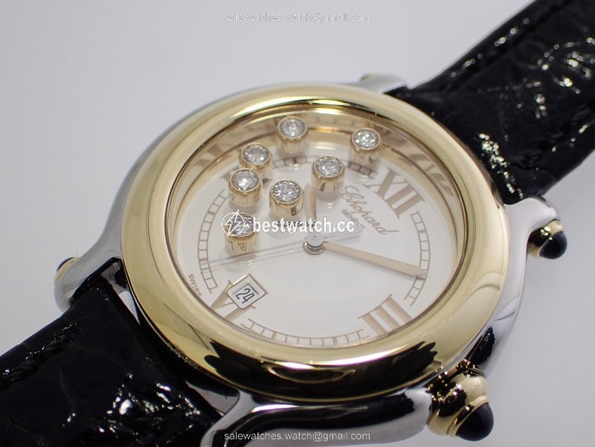 Chopard Happy Sport Womens watch Quartz Gold Steel 27 8239-23 8237 Replica 2