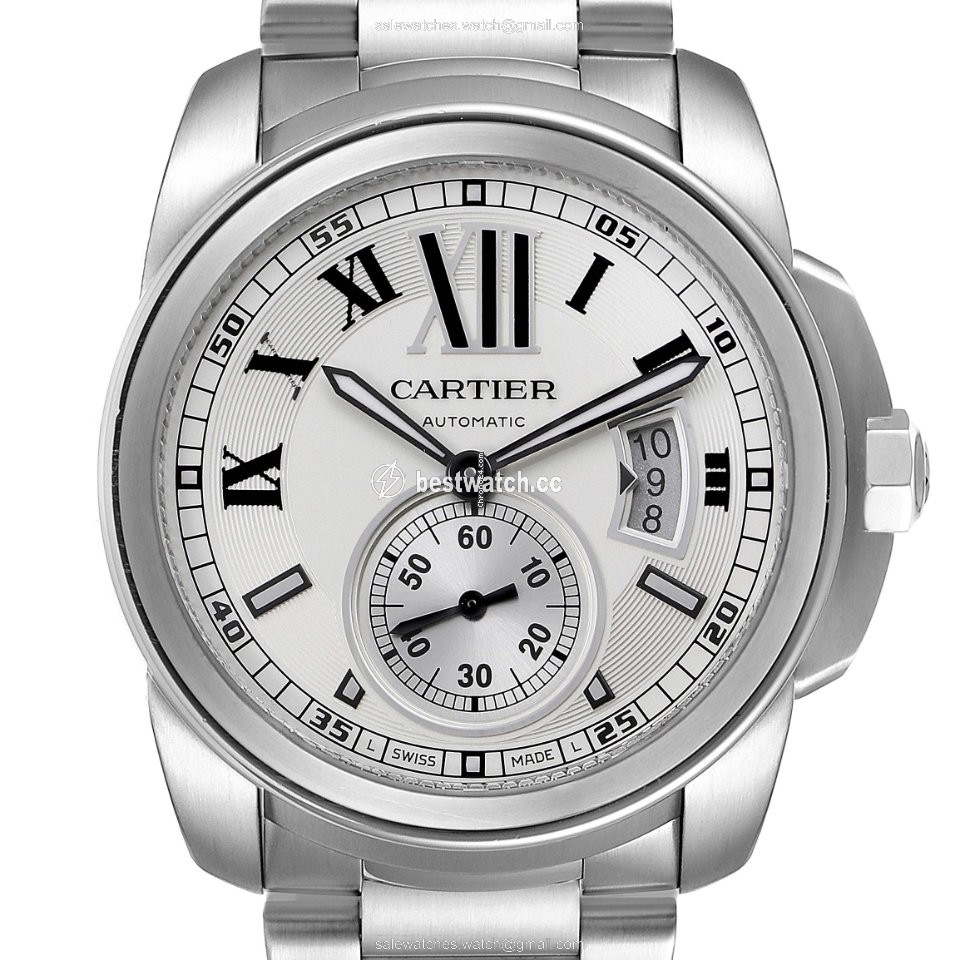IMG_9085 Cartier Calibre de Cartier Mens watch Unisex Automatic Steel W7100015 Replica 2