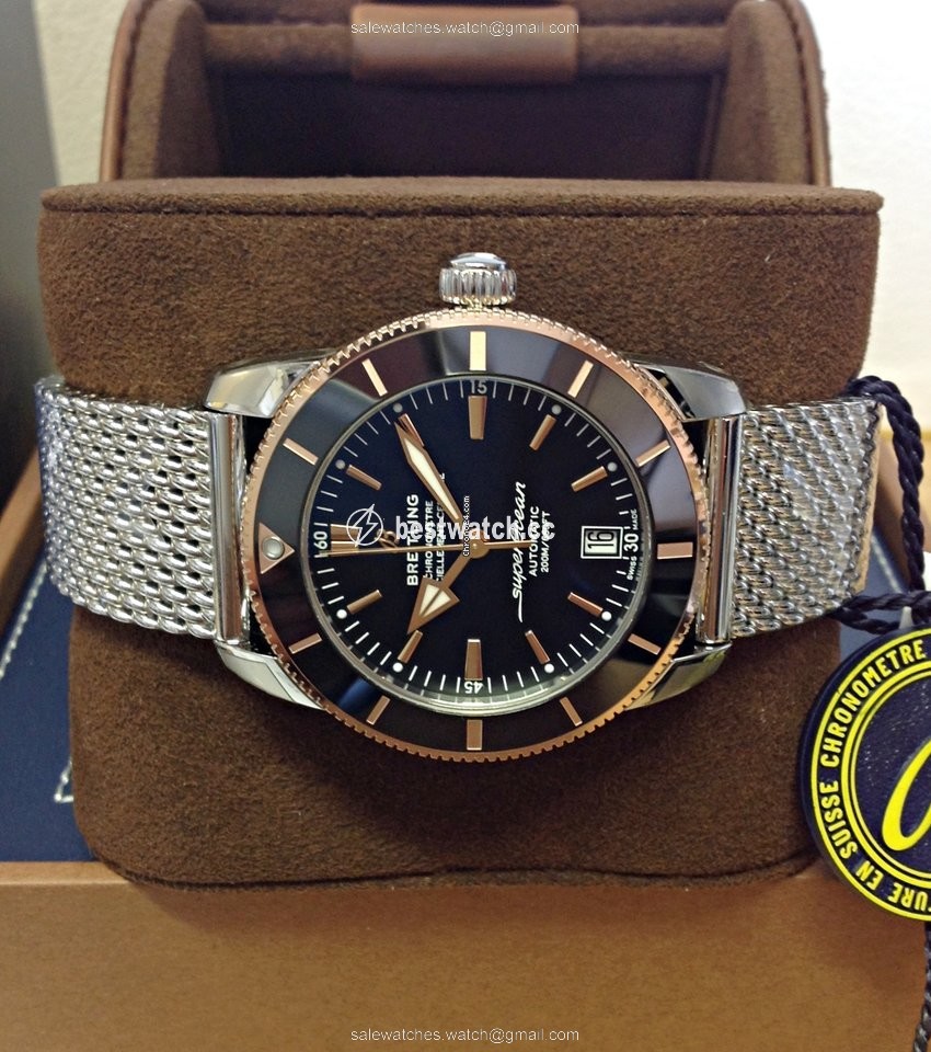 IMG_9085 Breitling Superocean Heritage II 42 Mens watch Unisex Automatic Gold Steel UB2010121B1A1 Replica 2