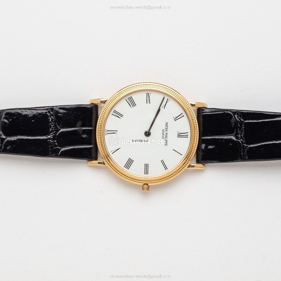 IMG_9085 Patek Philippe Calatrava Mens watch Unisex Quartz Yellow gold 3744J-050 Replica 2