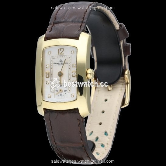 IMG_9085 Baume & Mercier Hampton Womens watch Quartz Yellow gold MV045229 Replica 2