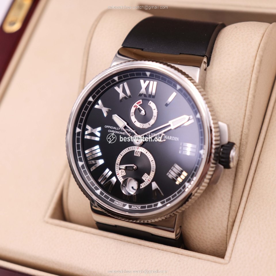 IMG_9085 Ulysse Nardin Marine Chronometer Manufacture Mens watch Unisex Automatic Steel 1183-122-3 42 Replica 2