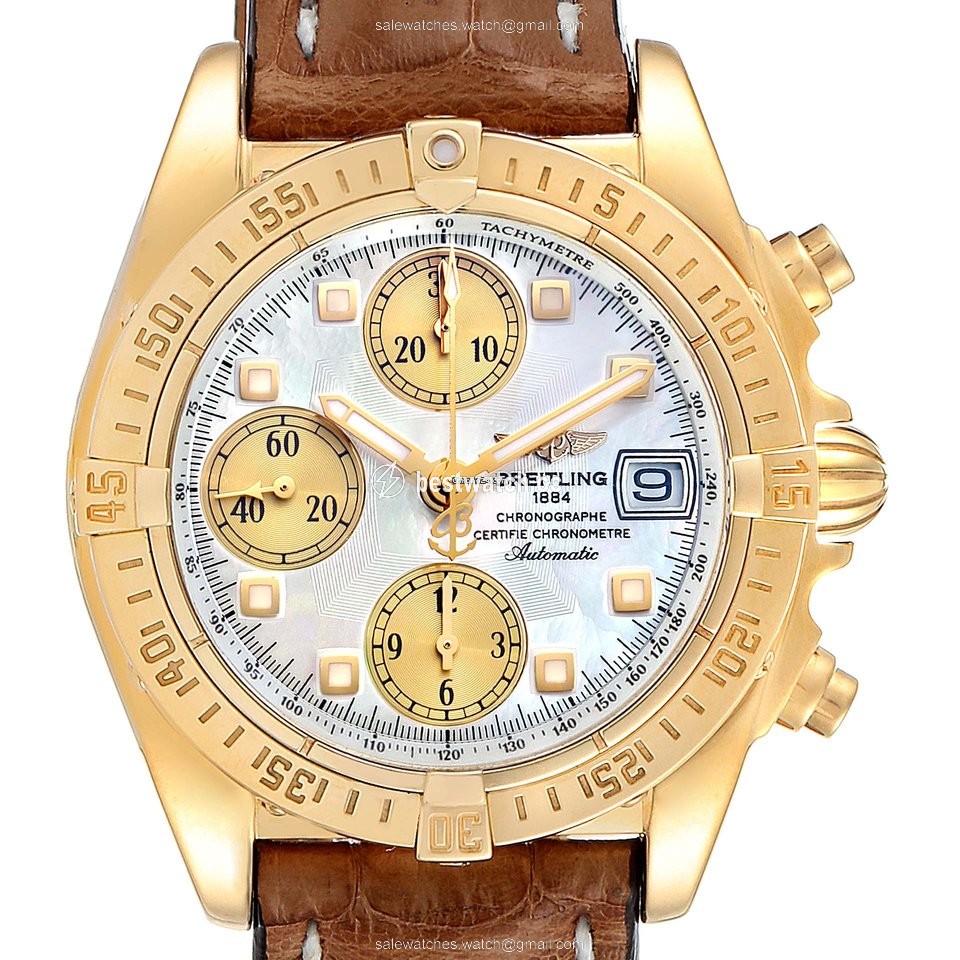 IMG_9085 Breitling Chrono Cockpit Mens watch Unisex Automatic Yellow gold K13358 Replica 2