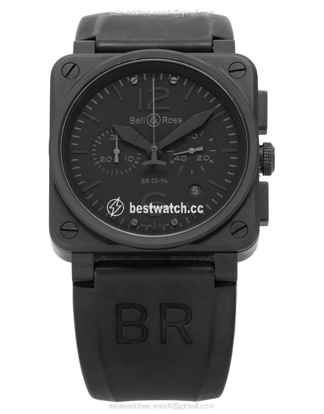 IMG_9085 Bell & Ross BR 03-94 Chronographe Mens watch Unisex Automatic Steel BR0394-PHANTOM Replica 2