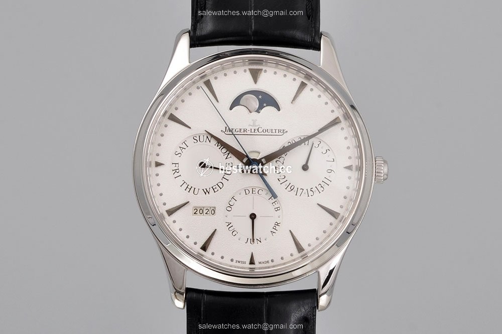 IMG_9085 Jaeger-LeCoultre Master Ultra Thin Perpetual Automatic White gold 176.3.21.S Replica 2