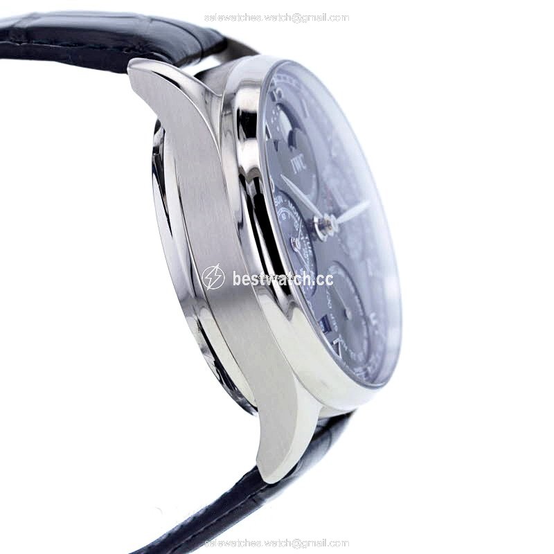 IMG_9085 IWC Portuguese Perpetual Calendar Mens watch Unisex Automatic White gold Ref. 502218 Replica 2