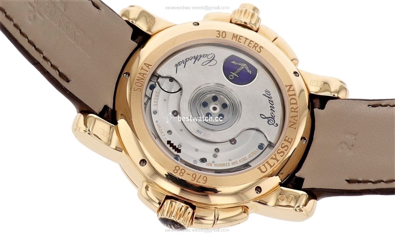 IMG_9085 Ulysse Nardin Sonata Mens watch Unisex Automatic Rose gold 676-88 212 Replica 2