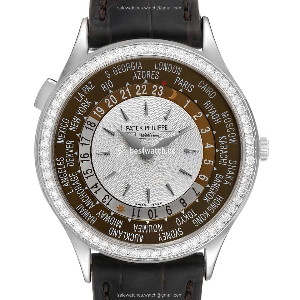 Patek Philippe World Time Mens watch Unisex Automatic White gold 7130G Replica 2