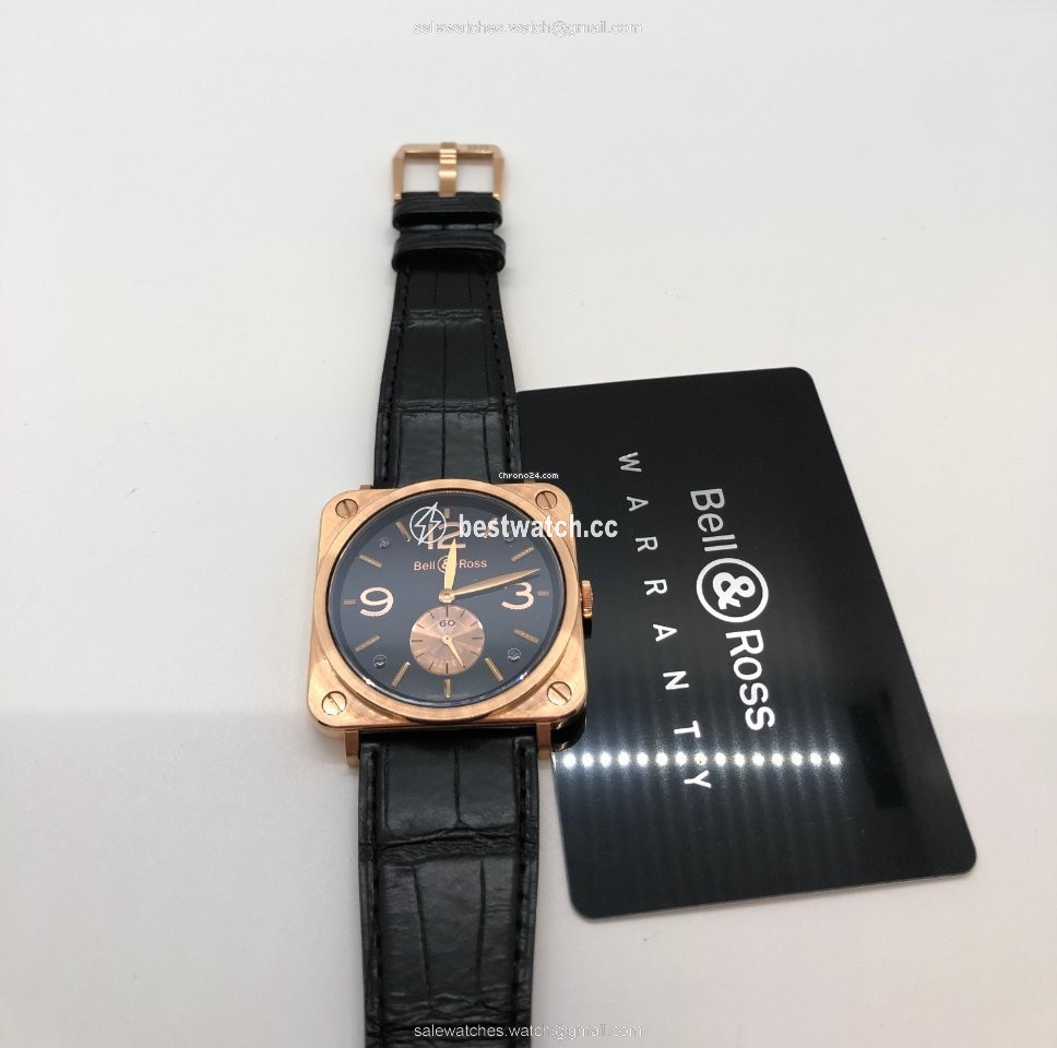 Bell & Ross BR S Mens watch Unisex Manual winding Rose gold BRS-70-R Replica 2