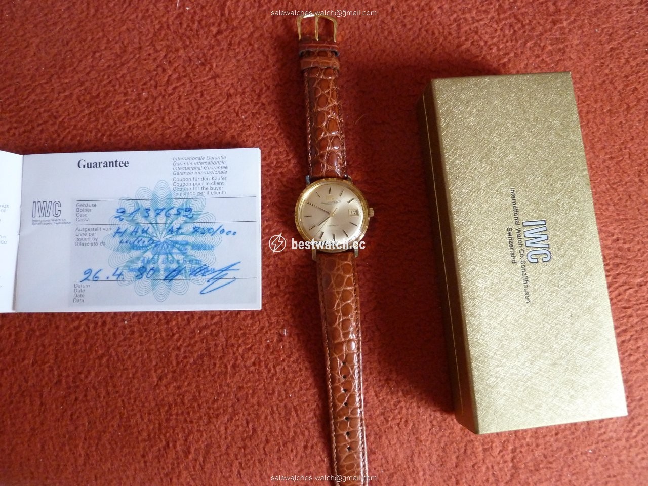IMG_9085 IWC Mens watch Unisex Automatic Yellow gold 1818 Replica 2