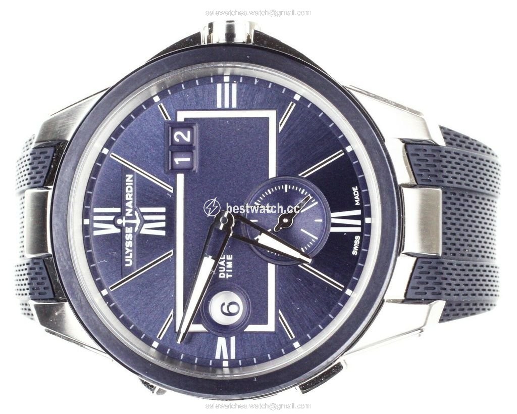 IMG_9085 Ulysse Nardin Executive Dual Time Mens watch Unisex Automatic Steel 243-20-3 43 Replica 2