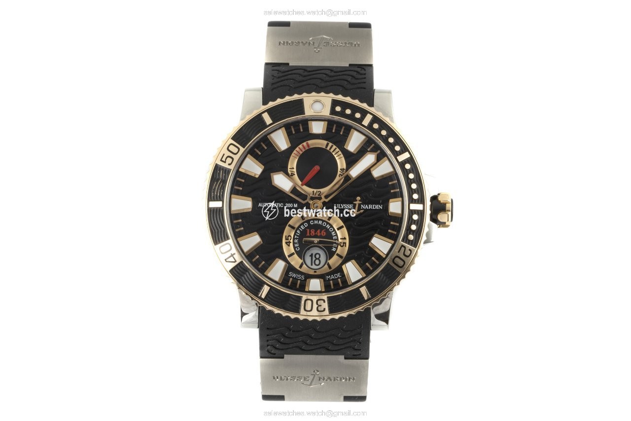 Ulysse Nardin Maxi Marine Diver Mens watch Unisex Automatic Gold Steel 265-90 Replica 2