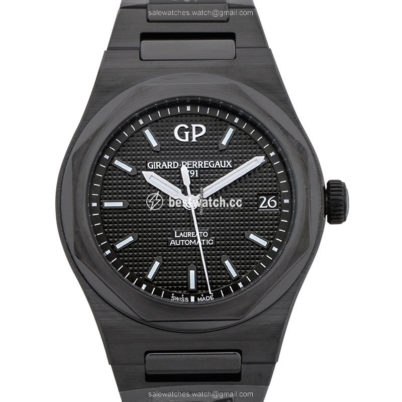 IMG_9085 Girard Perregaux Laureato Mens watch Unisex Automatic Ceramic 81010-32-631-32A Replica 2